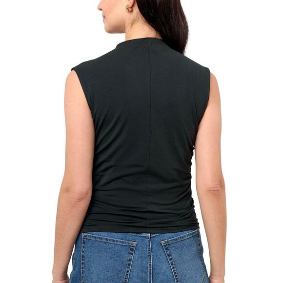 Rebecca Minkoff Ruched Tank Top, Women's Size M - Black - Picture 3 of 6